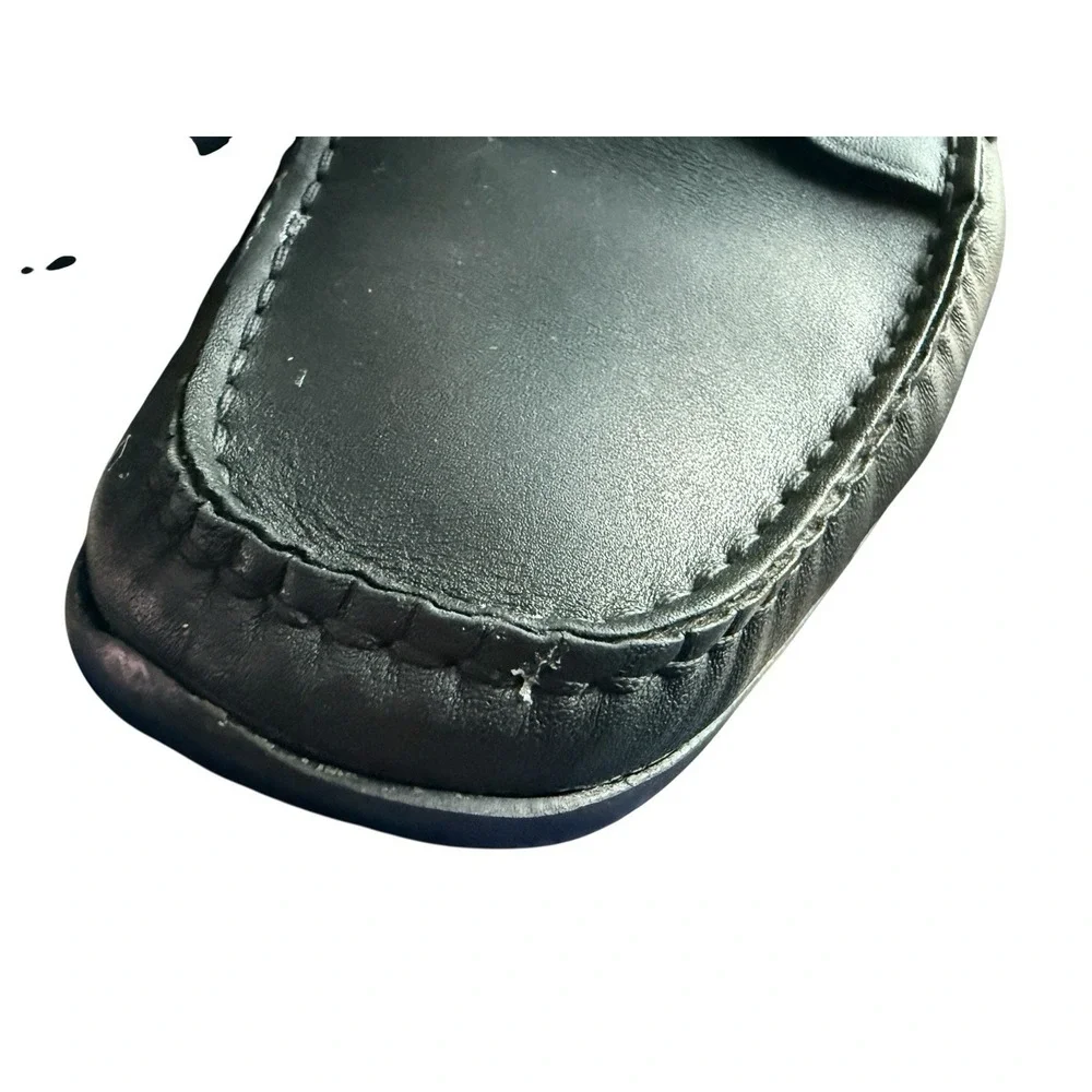 Prada MENS Loafers 8 Black Leather Driving Made In Italy EU 7 Women 9.5‎